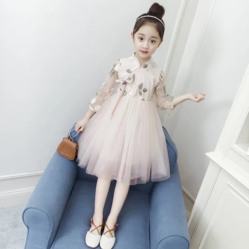Детское платье для девочек, платье принцессы, школьная форма для девочек, платье принцессы в китайском стиле, Sukienka Dziewczyna 12
