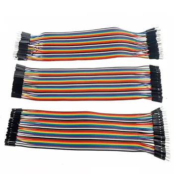 

Multicolour 40 Pin Female to Male Female to Female Breadboard Jumper Wire Flat Cable 3 x 20cm