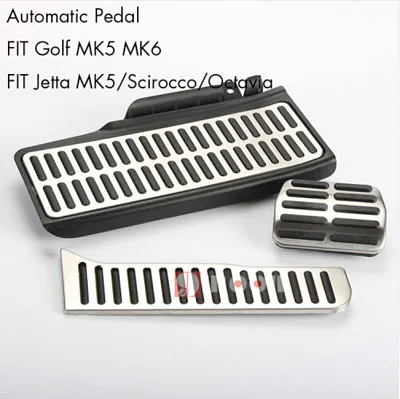 AT for Tiguan Автомобильная педаль из нержавеющей стали для Volkswagen vw Golf 5 6 MK5 MK6 Skoda Octavia Jetta MK5 MK6 Scirocco CC Passat B6 B7 TIGUAN Toureg - Название цвета: AT for Tiguan