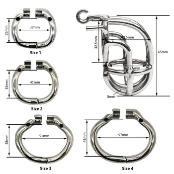 Ergonomic Stainless Steel Stealth Lock Male Chastity Device,Cock Cage,Penis Lock,Cock Ring,Chastity Belt,S056 2