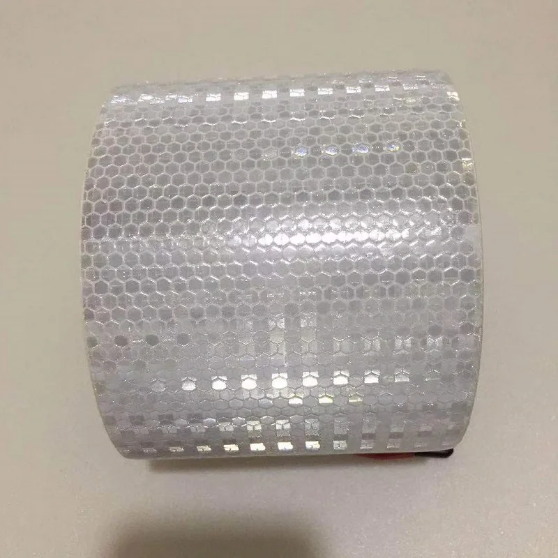Pure White 10cm 10 см* 1 м флуоресцентные дорожные светоотражающие наклейки для автомобиля, мотоцикла, украшения, Самоклеющиеся Светоотражающие Предупреждение ющие ленты - Цвет: Pure White 10cm