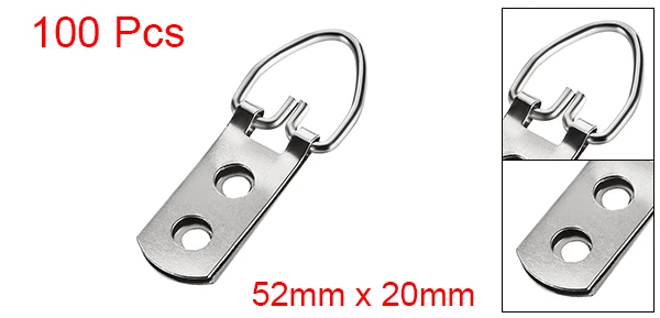Silver 52x20 100pcs Uxcell 50/100 шт кольцо в виде буквы D рисунок Вешалки 42x16-90x22mm цвет серебро/золото/бронза/Черный Ассортимент Набор для фото висит решения - Цвет: Silver 52x20 100pcs