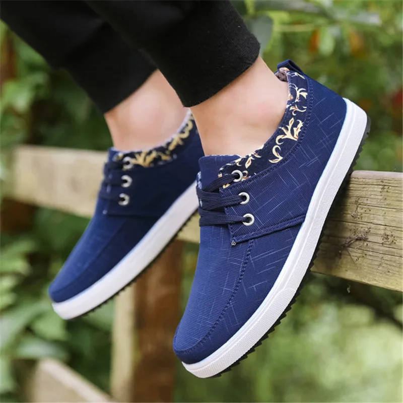 

New arrival of spring summer comfortable casual shoes canvas shoes men men's lace up the fashion brand Flats shoe