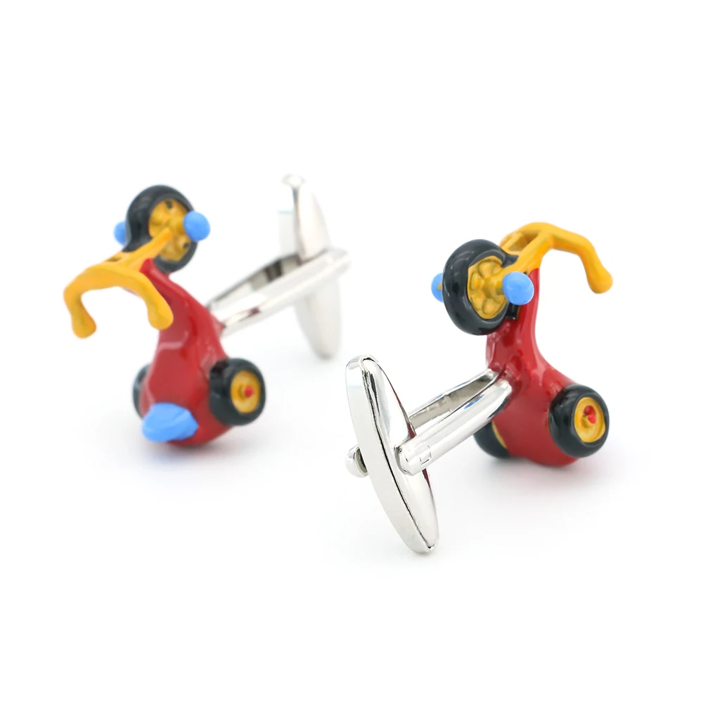 Детские игрушки дизайн Детские запонки с дизайном «велосипед» качество латунь материал Мути-цвет запонки оптом и в розницу