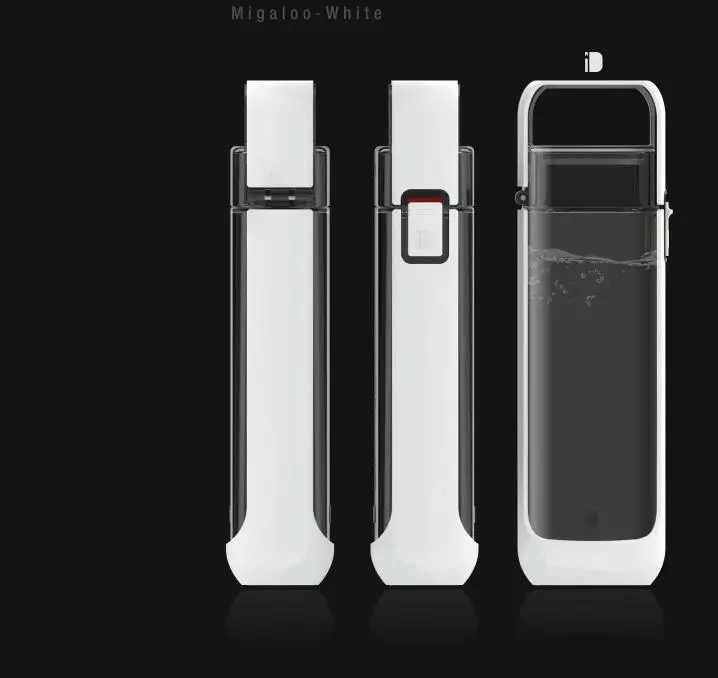 Xiaomi Мужская MS портативная кружка с одной рукой, 350 мл, чашка для воды, бизнес, Повседневный, Спортивный, для здоровья, ручная чашка с ручкой - Цвет: Белый