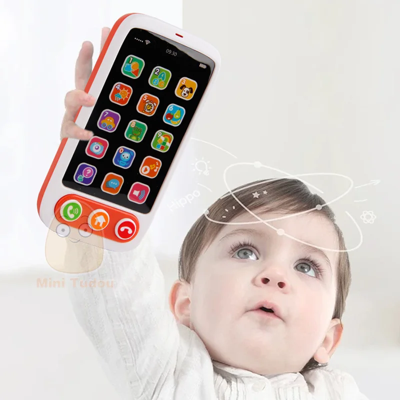  Kids Learning Toys Baby Mobile Phone Toy English Machine With Light Musical Babyphone Children Educ