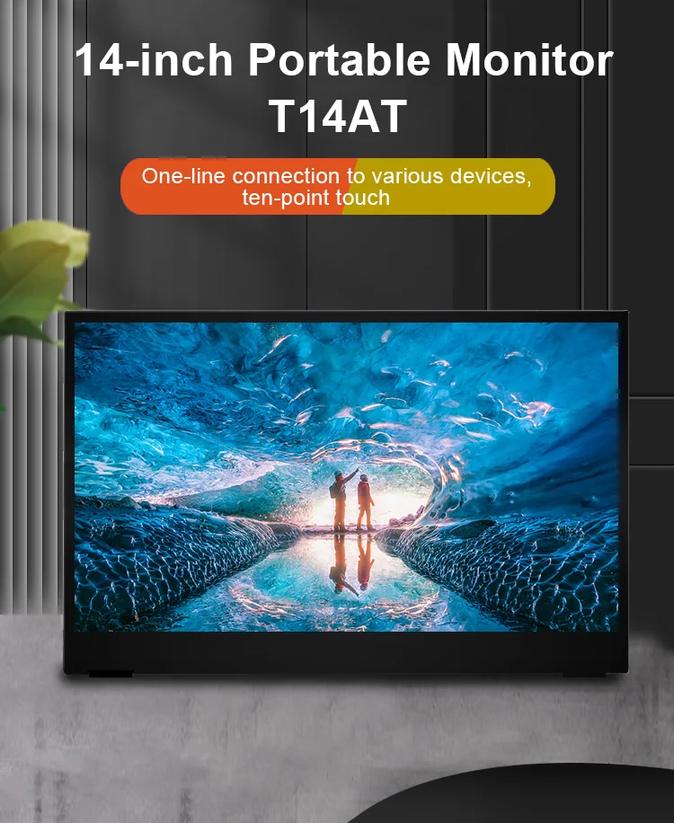׷̵  ġũ 14 ġ IPS HDR 1920x1080 FHD  ɾ ũ USB C   Ŀ ǻ ÷ ޴ ,  ɾ ȭ