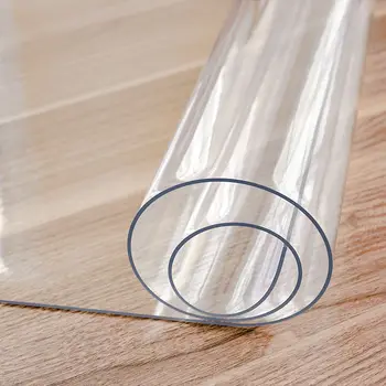 

1mm Transparent soft glass tablecloth waterproof and oil-proof disposable wash-proof hot pad PVC plastic coffee table