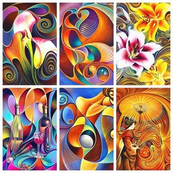 

HUACAN 5D Diamond Painting Full Drill Square Flowers Cross Stitch Embroidery Home Decoration New Arrival Diamond Art