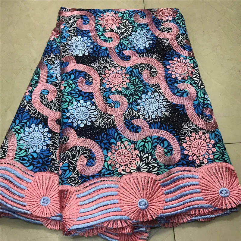 Новая Венди гипюровая кружевная ткань с вышивкой высокого качества восковая кружевная ткань со шнуром африканская восковая кружевная ткань для платья WD112825