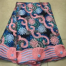 Новая Венди гипюровая кружевная ткань с вышивкой высокого качества восковая кружевная ткань со шнуром африканская восковая кружевная ткань для платья WD112825