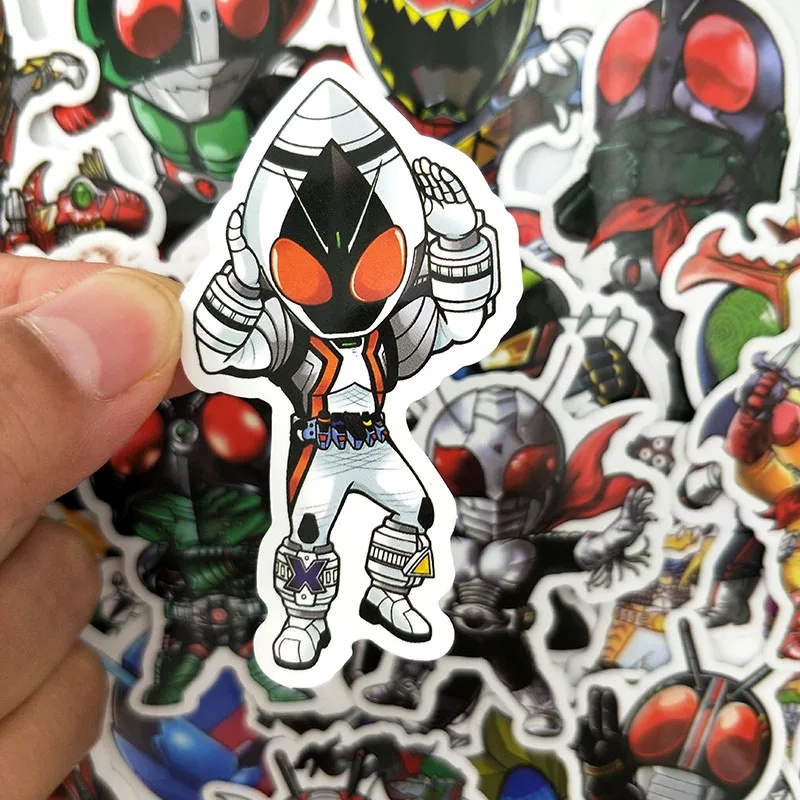 50 шт./компл. классический аниме Kamen Rider наклейки для холодильника мотоцикла телефон скейтборды ноутбук багаж игрушечные Велосипеды Наклейки