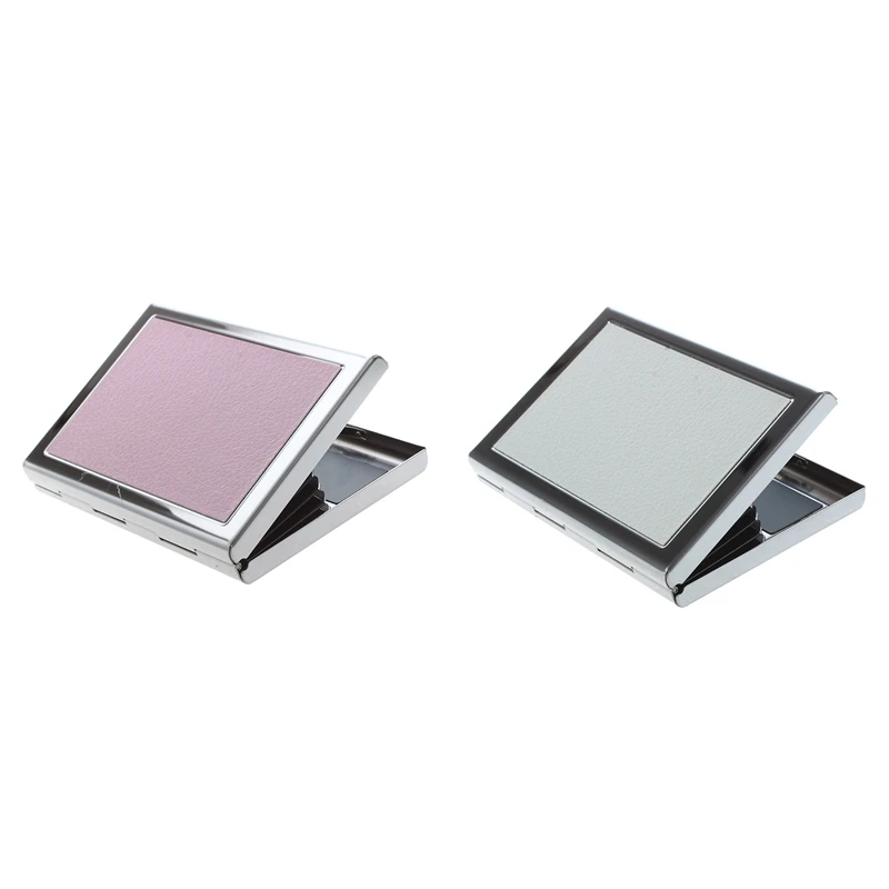 

2 Pcs Waterproof Stainless Steel Business ID Credit Card Wallet Holder Case Box Purse , Pink & White