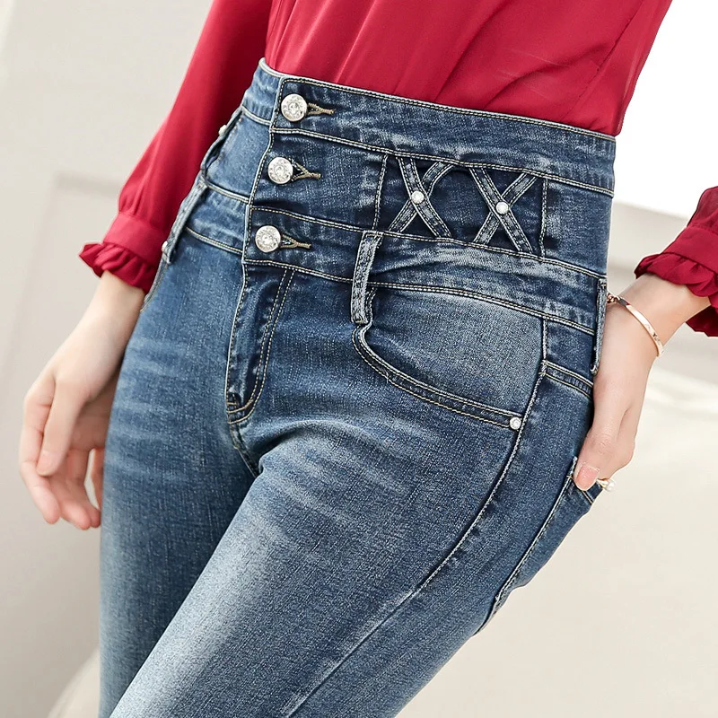 Jeans woman Skinny Stretch Pencil Pants Thin Jeans Women 2020 Summer
