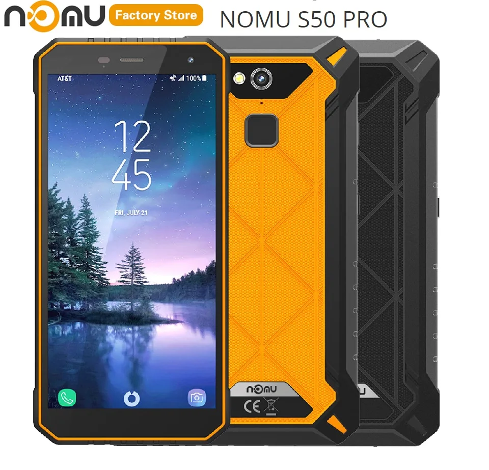 IP68 Водонепроницаемый NOMU S50 PRO 4G смартфон 5,72 ''Android 8,1 MTK6763 Восьмиядерный 1,5 ГГц 4 Гб 64 Гб 16,0 Мп 5000 мАч type-C мобильные телефоны