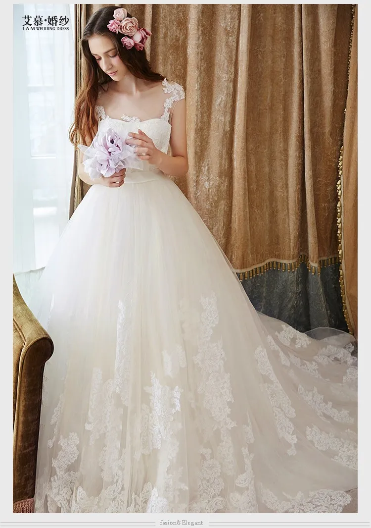 Vestido de noiva Новое поступление милое бальное свадебное платье с коротким рукавом, кружевные аппликации, платья для матери невесты