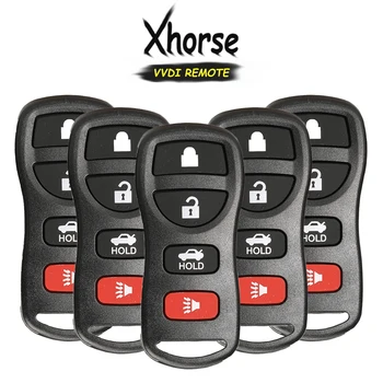

KEYECU 5x (English Version) Xhorse for Nissan Style 3+1 4 Button Universal Remote Key for VVDI Key Tool VVDI2