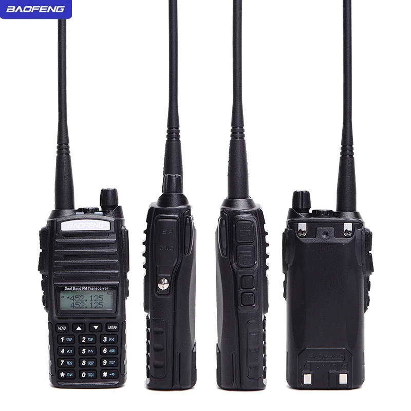 2 шт. Baofeng UV82 портативная рация BF UV 82 Водонепроницаемая двухсторонняя радио 5 Вт Радио 2800 мАч батарея