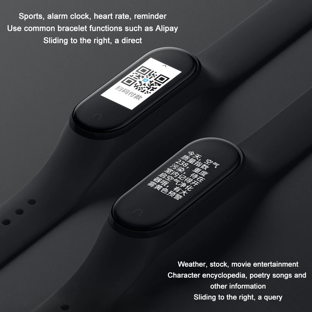 Xiaomi mi-браслет 4 mi Band 3 цвета экран Смарт-Браслет фитнес-трекер пульсометр Bluetooth водонепроницаемый спортивный умный Браслет