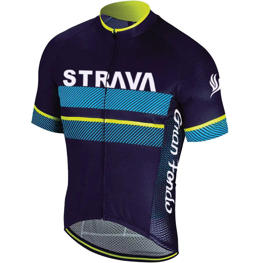 Strava 2020 Pro Team Лето Велоспорт Джерси с коротким рукавом мужская Aero горные MTB