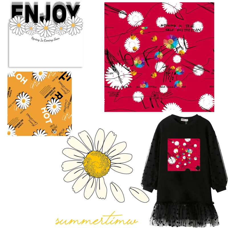 Термоклейкие нашивки Маргаритка наклейки на одежду термоклейкие для одежды