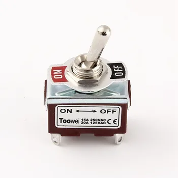 

5 pieces T702AU 4 Pins toggle switch 12mm 250V ON-OFF small metal toggle switch