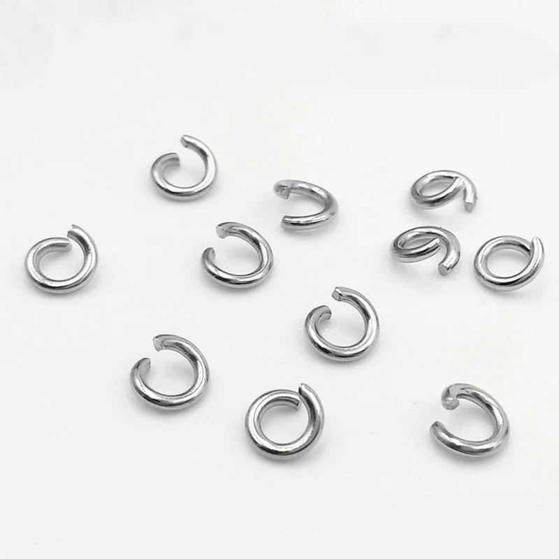 

200pcs/lot Stainless Steel Open Jump Rings 5/6/7/8/10mm Split Rings Connectors for DIY Jewelry Making Findings