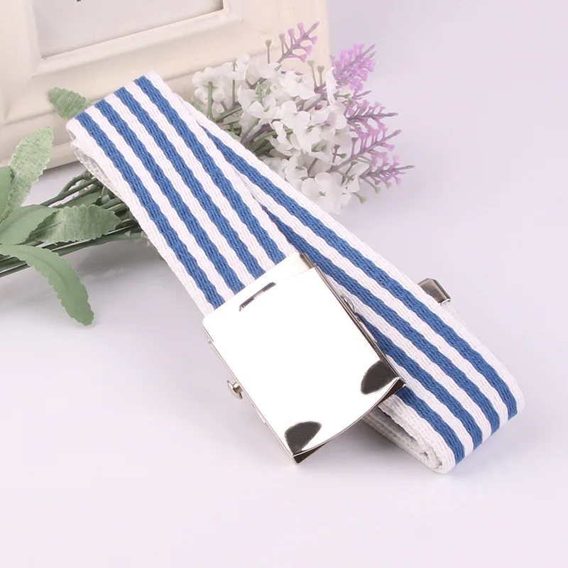 

Belt Fashion Man Female Belt Jeans Canvas Striped For Women Canvas Belt PY144