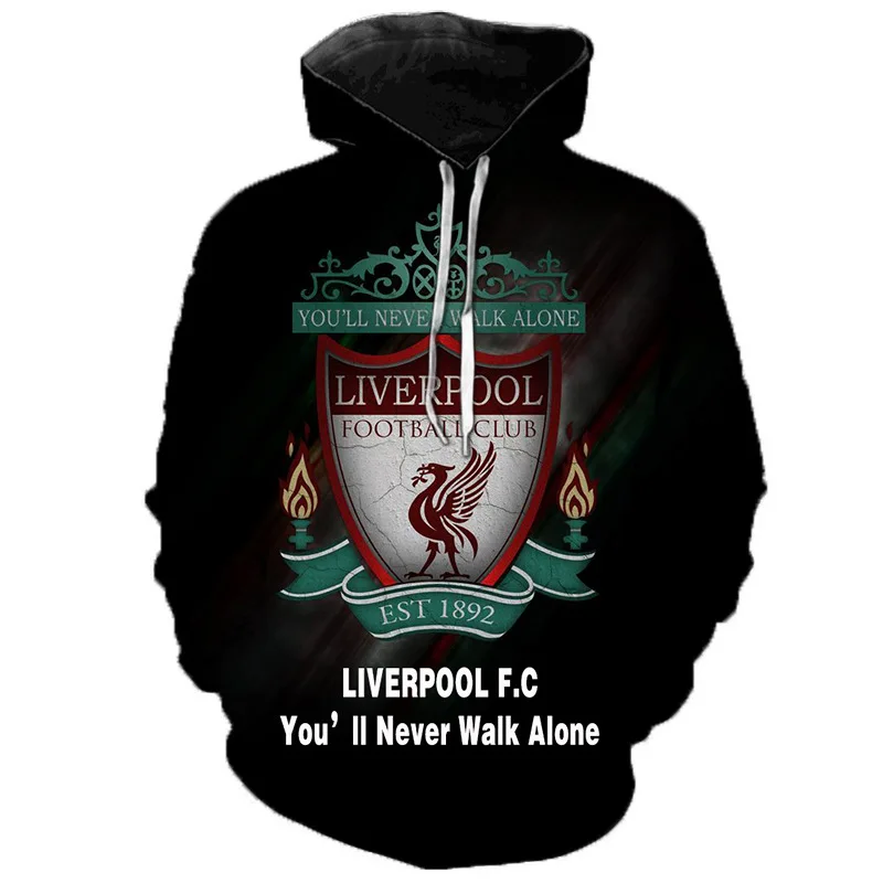 Алиэкспресс Лидер продаж Liverpool livepool FC свитер с капюшоном и принтом