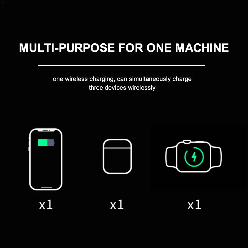 3 в 1 беспроводная зарядная станция Подставка для iPhone зарядная док-станция Подставка аксессуары