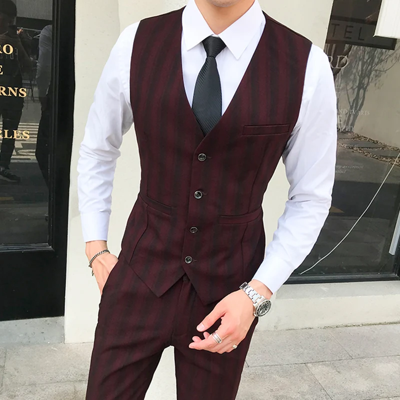 Мужской красный жилет s Social, мужской жилет s chalecos para hombre, модный костюм для мужчин s Saistcoat, тонкий костюм, приталенный костюм для мужчин