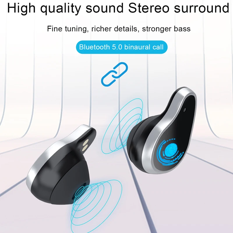 Wearable Wireless Bluetooth Earphone With Heart Rate Monitor 2 in 1 Women Smart Watch For Xiomi Huawei Sport Bluetooth Headset