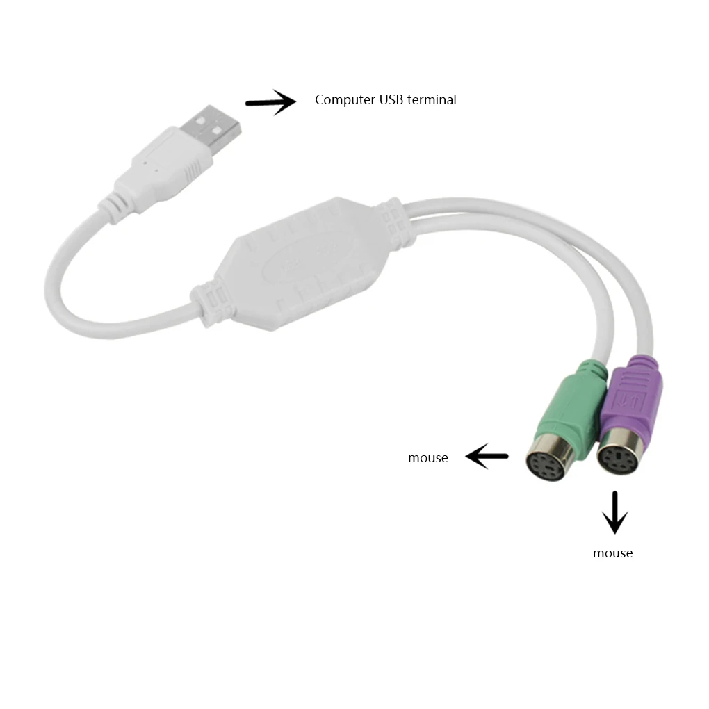 1 шт. USB Мужской 2-в-1 PS/2 клавиатура мышь к USB конвертер USB адаптер кабель сплиттер конвертер клавиатуры Адаптер