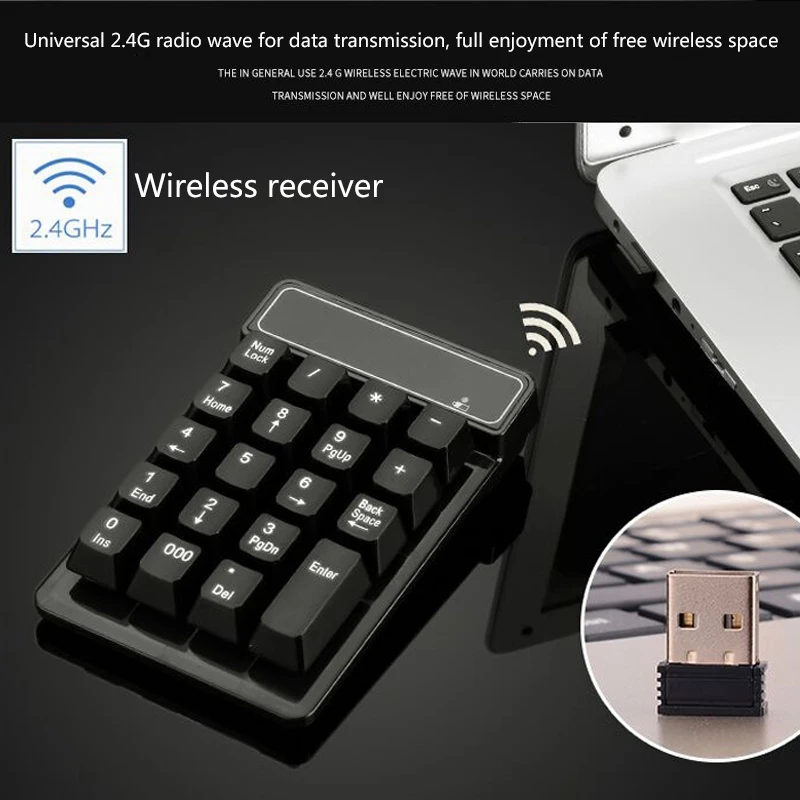 

2.4G Wireless Digital Keyboard USB Computer Financial Accounting Mini Keypad