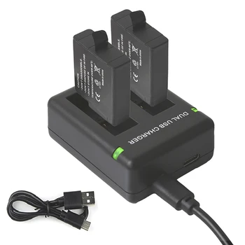 

2 x AHDBT-501 + USB Dual Charger For Gopro Hero 7 6 5 2018 Batteries Go Pro Hero 5 bateria AHDBT 501 Action camera Accessories