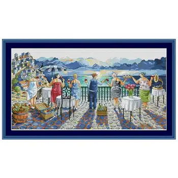 

Seaside vacation patterns Counted Cross Stitch 11CT 14CT 18CT DIY Cross Stitch Kits Embroidery Needlework Sets home decor