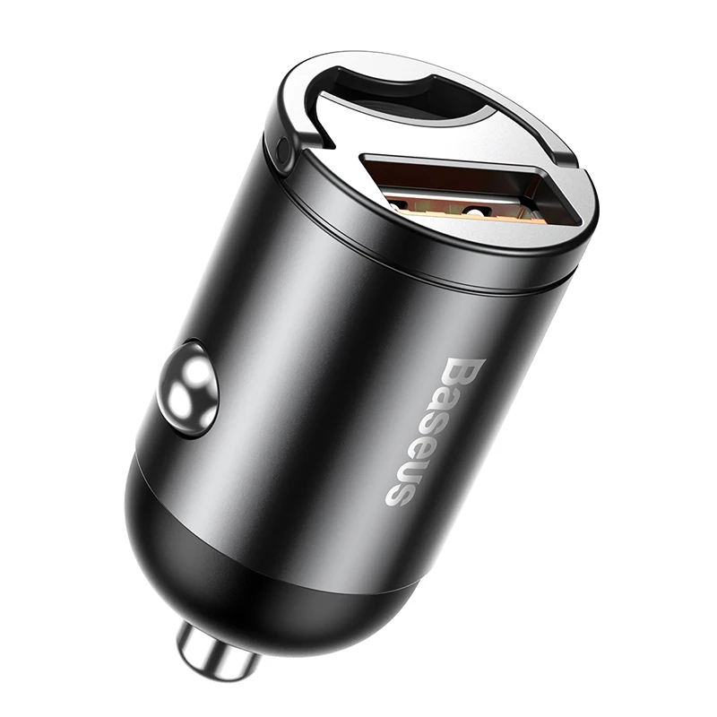 Baseus 30 Вт автомобильное быстрое зарядное устройство 5А USB зарядное устройство для автомобиля QC3.0 Быстрая зарядка для iPhone 11 samsung Авто type-C USB разъем адаптер зарядное устройство - Название цвета: USB Gray