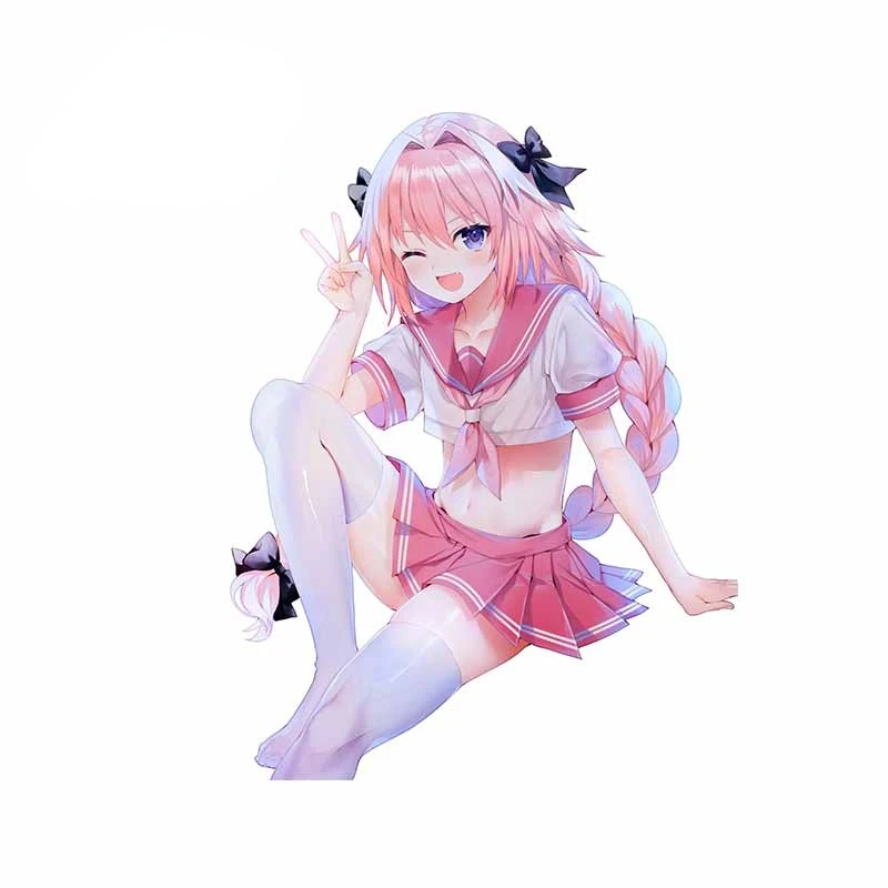 

Fate Apocrypha Astolfo розовая униформа для ноутбука, мотоцикла, автомобиля, наклейки для багажника, графический Стайлинг, украшение Kk13cm