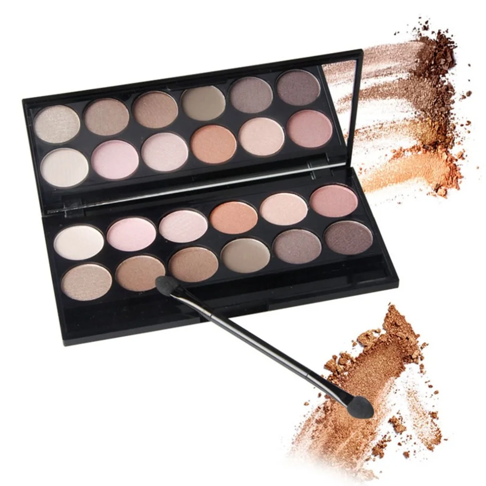 New Fashion qibest Warm Pro 12 Color Eyeshadow Palette Beauty new arrival