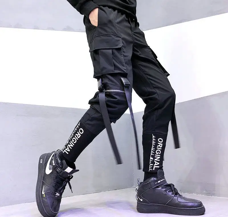 elástica calças moletom streetwear