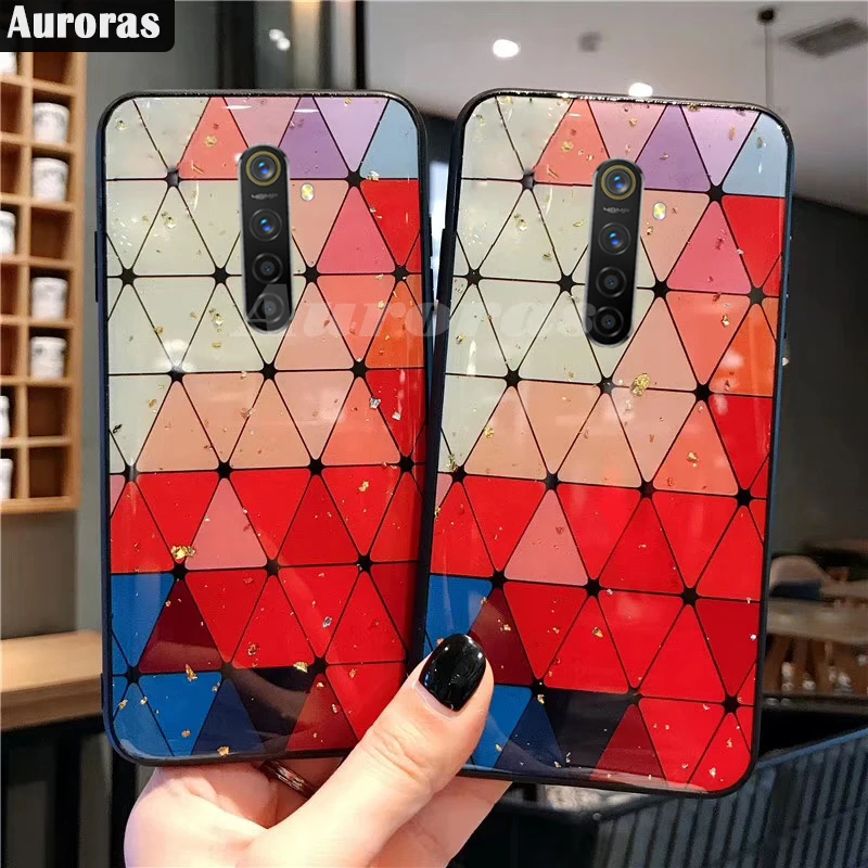 Чехол Auroras для Realme X2 Pro мягкий чехол из блестящей золотой фольги с ремешком