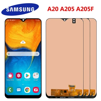 

For Samsung A20 LCD screen display with touch with frame assembly Replacement repair parts A205 A205F SM-A205F A205FN display