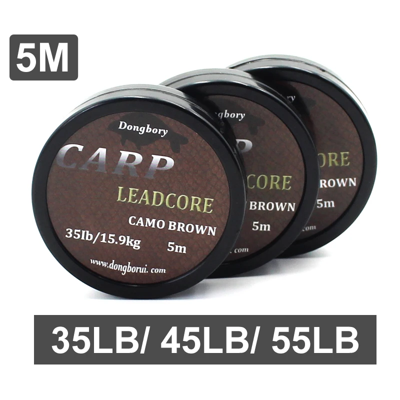 5 м леска для ловли карпа Leadcore 12 Плетеный крючок свинцовый сердечник камуфляжная