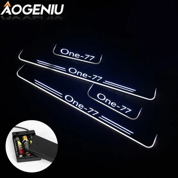 

LED Door Sill Scuff Plate Compatible For ASTON MARTIN ONE-77 2010-2012 Moving Light Customize Pedal Exterior Car Accessories