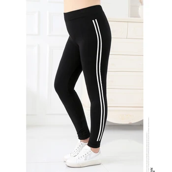 

Aygaiyigu Plus Size Pencil Pants Women Big Size Black Bandage Trousers Side Stripe Fashion Casual Bottoms Retro Bodycon Pants