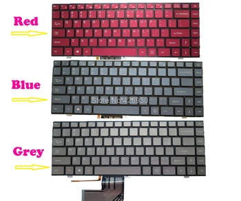 

US Backlit Keyboard For Jumper For EZbook X4 DK_MIN 300E 343000075 English Empty 2Pin NO Frame 98% New (Red Blue Grey)