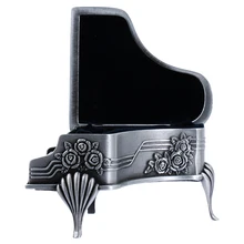 Винтажная шкатулка мини Музыка пианино брелок для хранения ювелирных изделий коробка для колец серьги ожерелье сокровище сундук-Органайзер