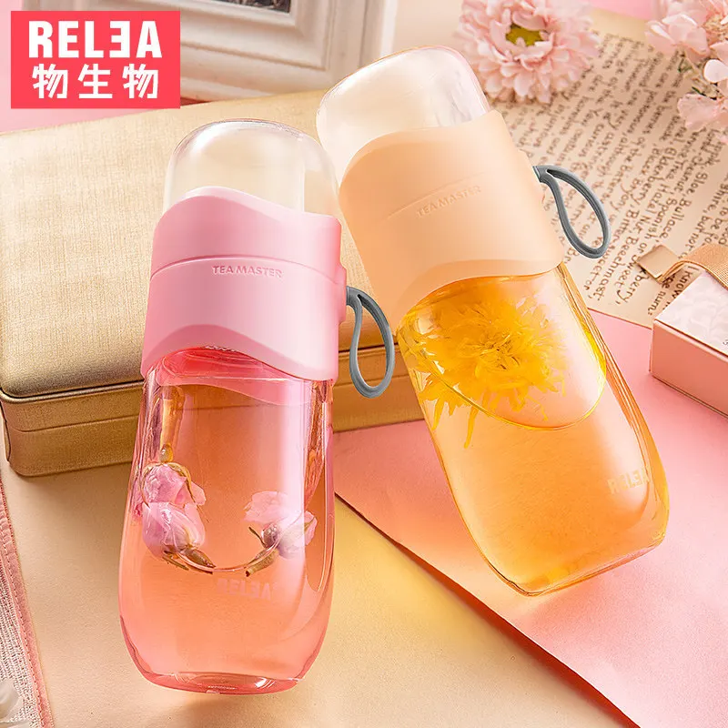 

Relea Glass Bottle Lovers' Day Valentine's Day Gift Glass Single Layer Creative-Top Grade Tea Cup Isolated