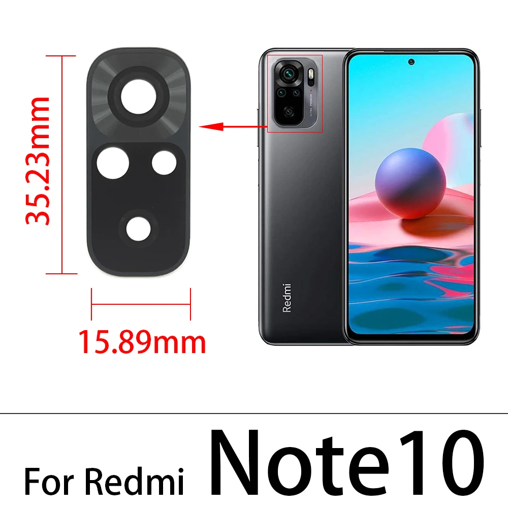Новинка для Xiaomi Redmi Note 8T Задняя камера стеклянный объектив 8 9 9S 10 10s Pro 9C 5G |