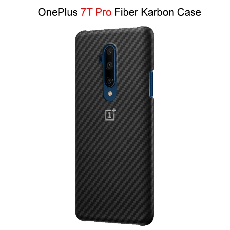Официальный OnePlus 7 Oneplus 7 Pro 7T 7T Pro защитный чехол Karbon из углеродного песчаника нейлоновый бампер чехол задняя крышка оболочка - Цвет: 7Tpro Fiber Karbon
